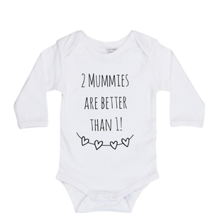 MLW By Design - 2 Mummies Bodysuit | White or Black