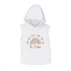 MLW By Design - Be Kind Sleeveless Hoodie | White