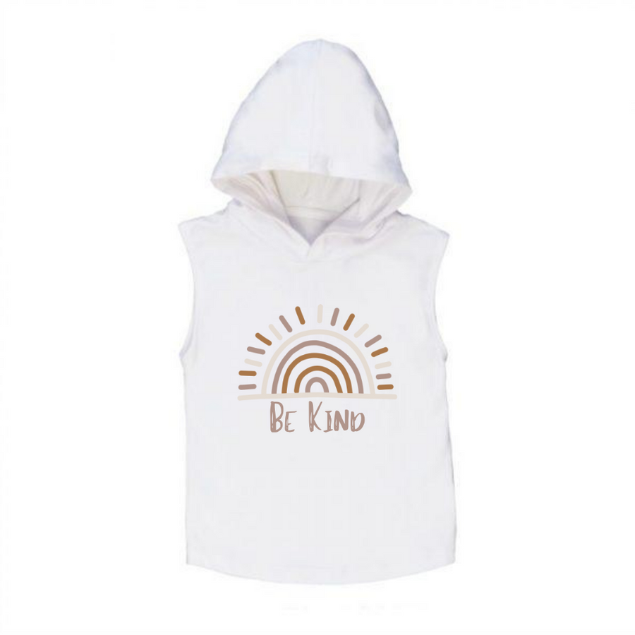 MLW By Design - Be Kind Sleeveless Hoodie | White